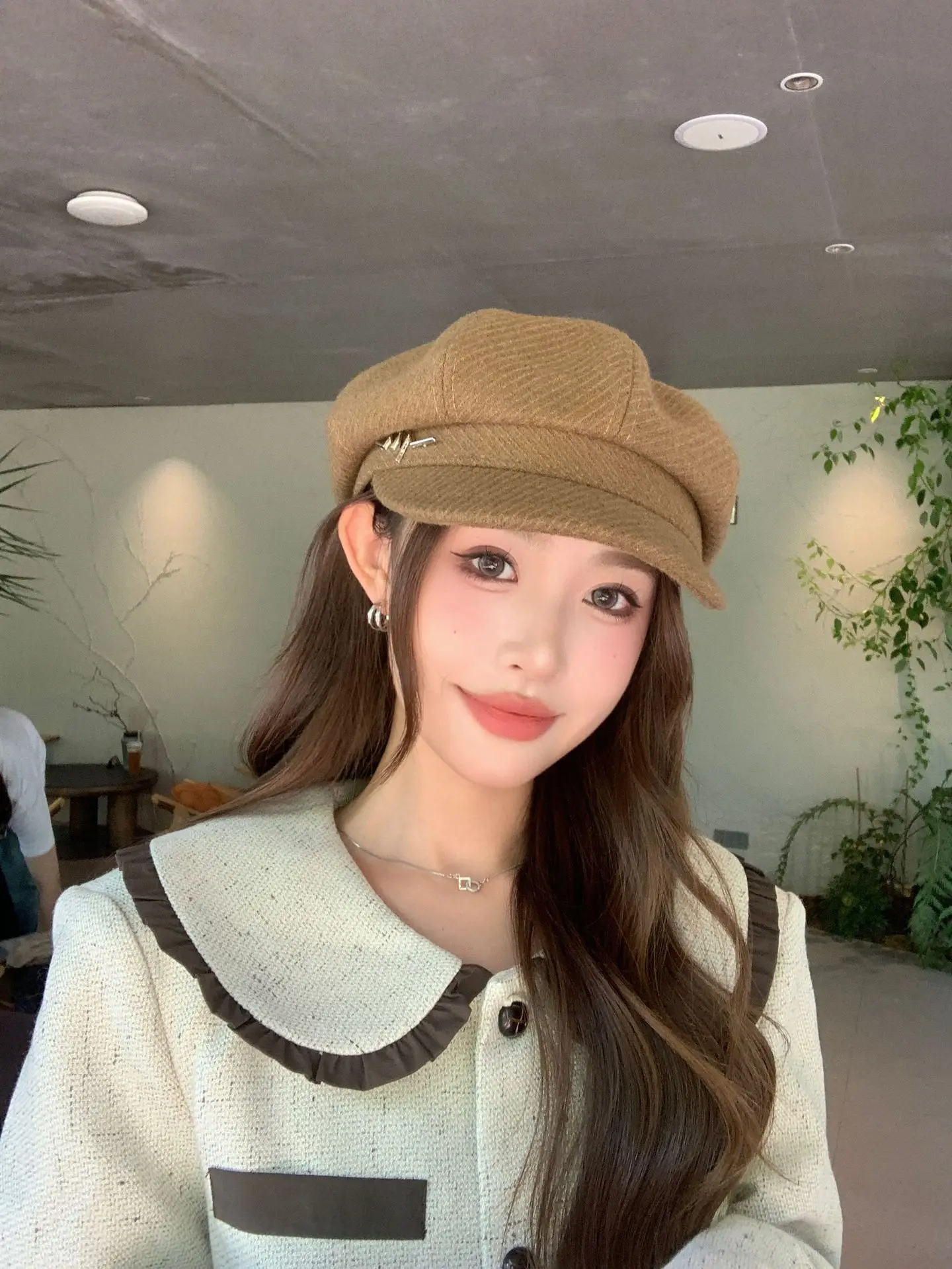 Women Beret Large Head Circumference Face-Slimming Hat — feature 14
