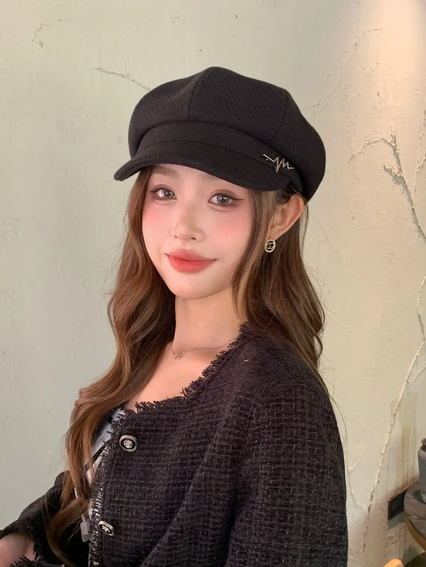 Women Beret Large Head Circumference Face-Slimming Hat — feature 16