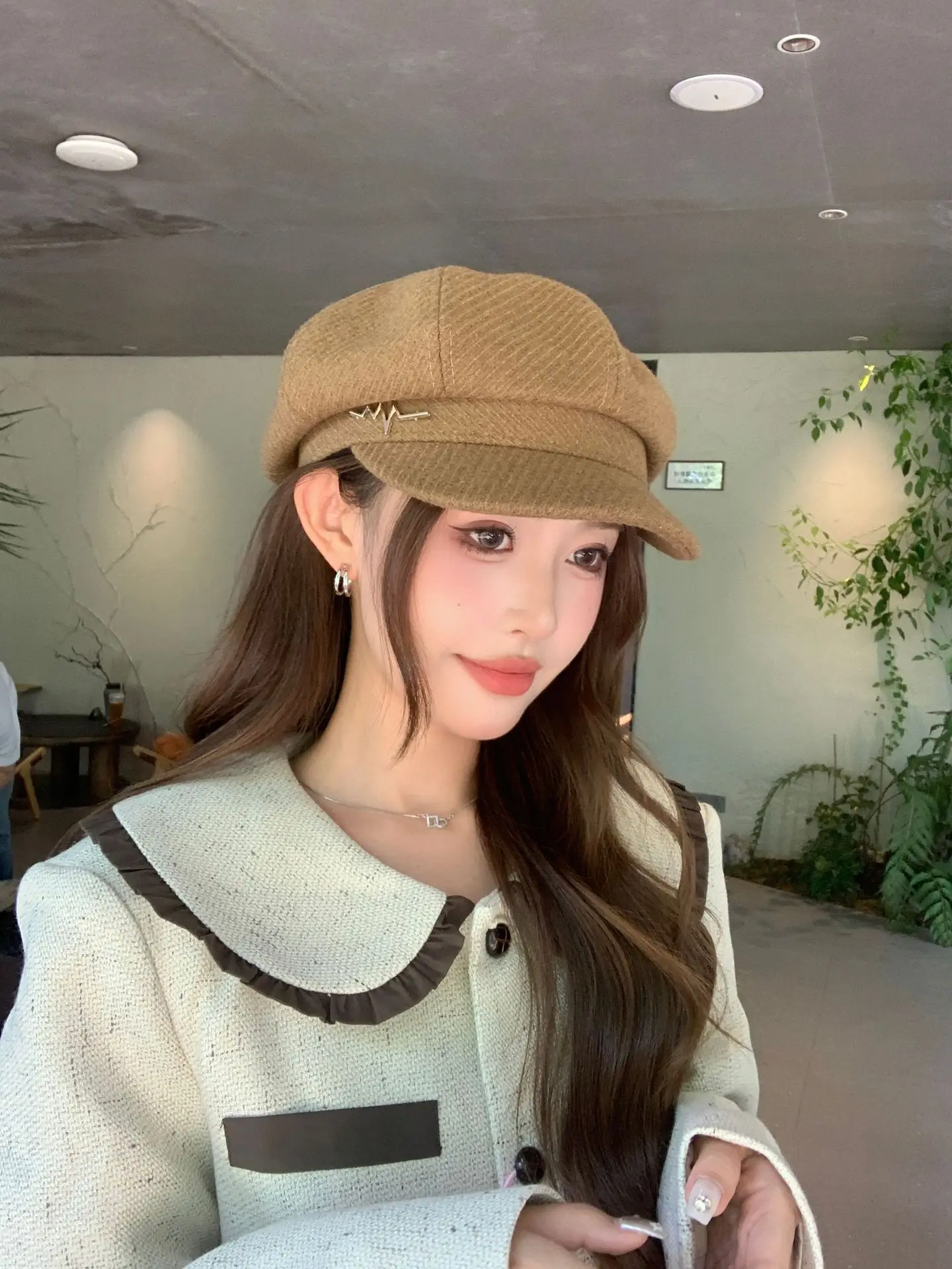 Women Beret Large Head Circumference Face-Slimming Hat - Image 2