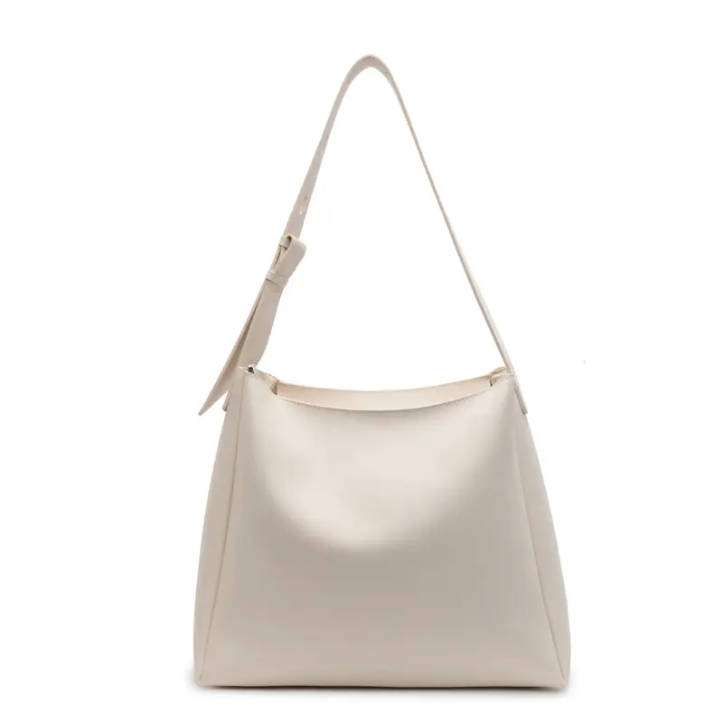 Black Leather Tote Bag for Women Large Capacity - Image 2