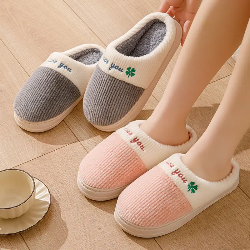 Fleece Lined Warm Slippers Couple Non-Slip - Image 7