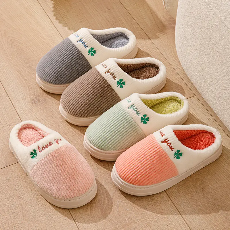 Fleece Lined Warm Slippers Couple Non-Slip - Image 8