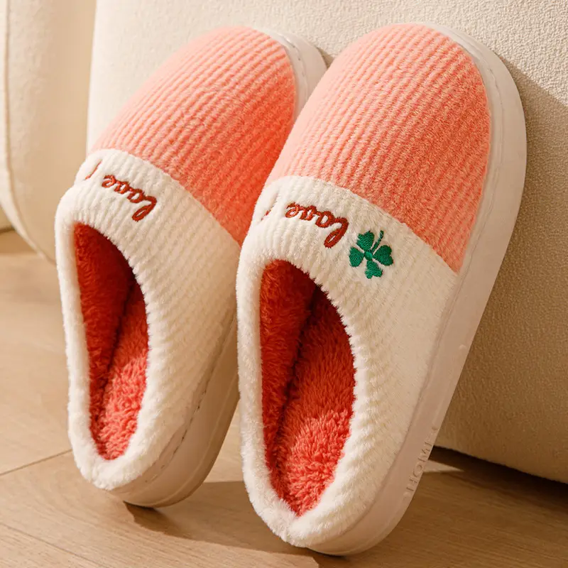 Fleece Lined Warm Slippers Couple Non-Slip - Image 9