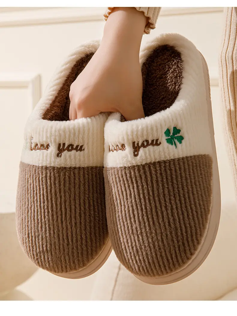 Fleece Lined Warm Slippers Couple Non-Slip — feature 14