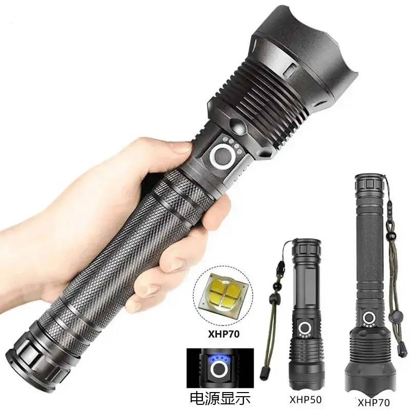 Cross-Border P70 Flashlight Waterproof USB Charging Telescopic Zoom Multi-Function — feature 3