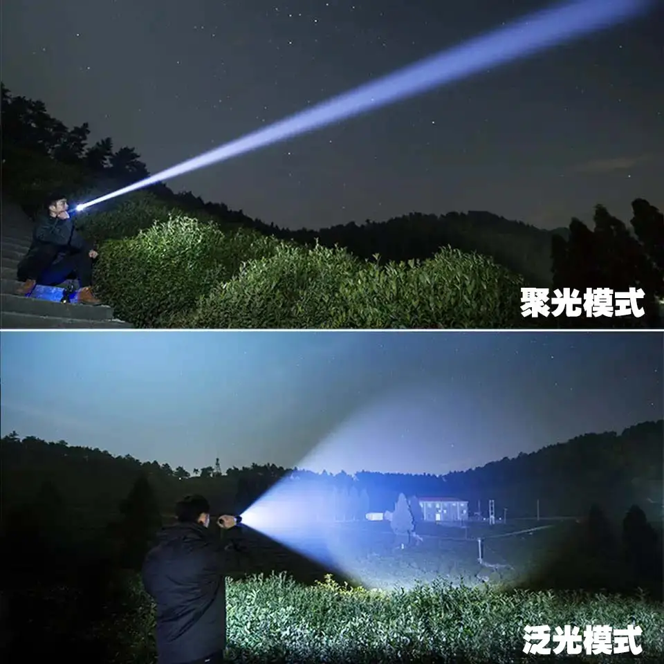 Cross-Border P70 Flashlight Waterproof USB Charging Telescopic Zoom Multi-Function — feature 6
