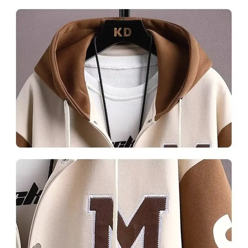 Cross-Border Popular Youth Jacket Boys Casual Jacket Trendy Brand High School Junior High School Student Versatile Hooded Baseball Uniform