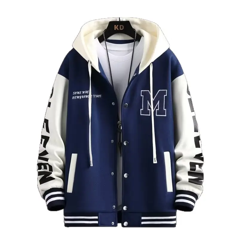 Cross-Border Popular Youth Jacket Boys Casual Jacket Trendy Brand High School Junior High School Student Versatile Hooded Baseball Uniform