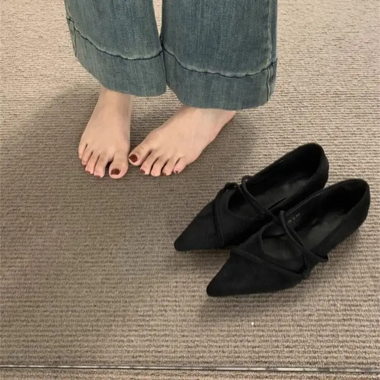 French-Style Pointed-Toe Flat Shoes with a Sense of Design, 2025 Autumn New Collection, Suitable for Pairing with Skirts, Women's Shoes, Vintage Mary Jane Shoes — feature 4
