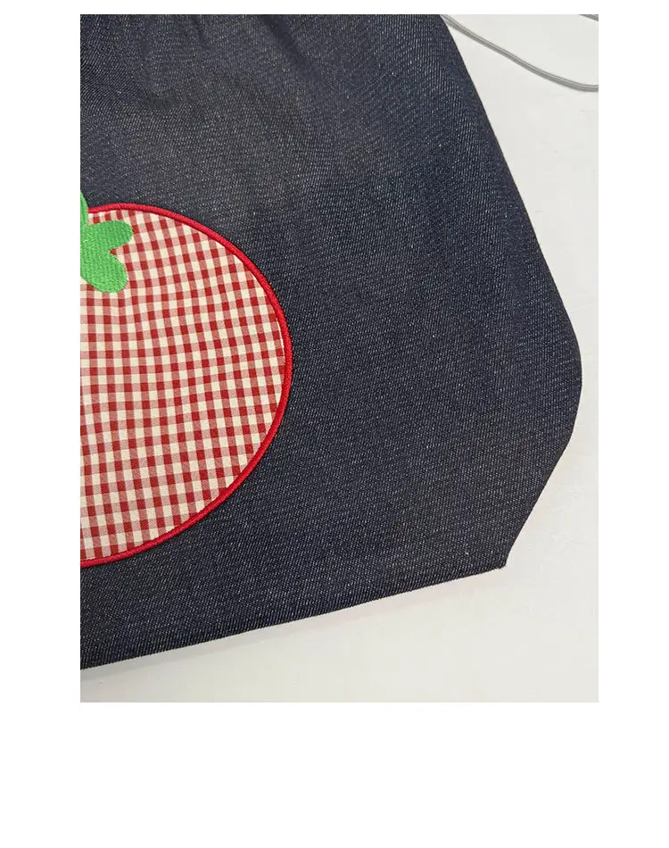 Denim Women Large Capacity Tomato Print Bag 2025 — feature 6