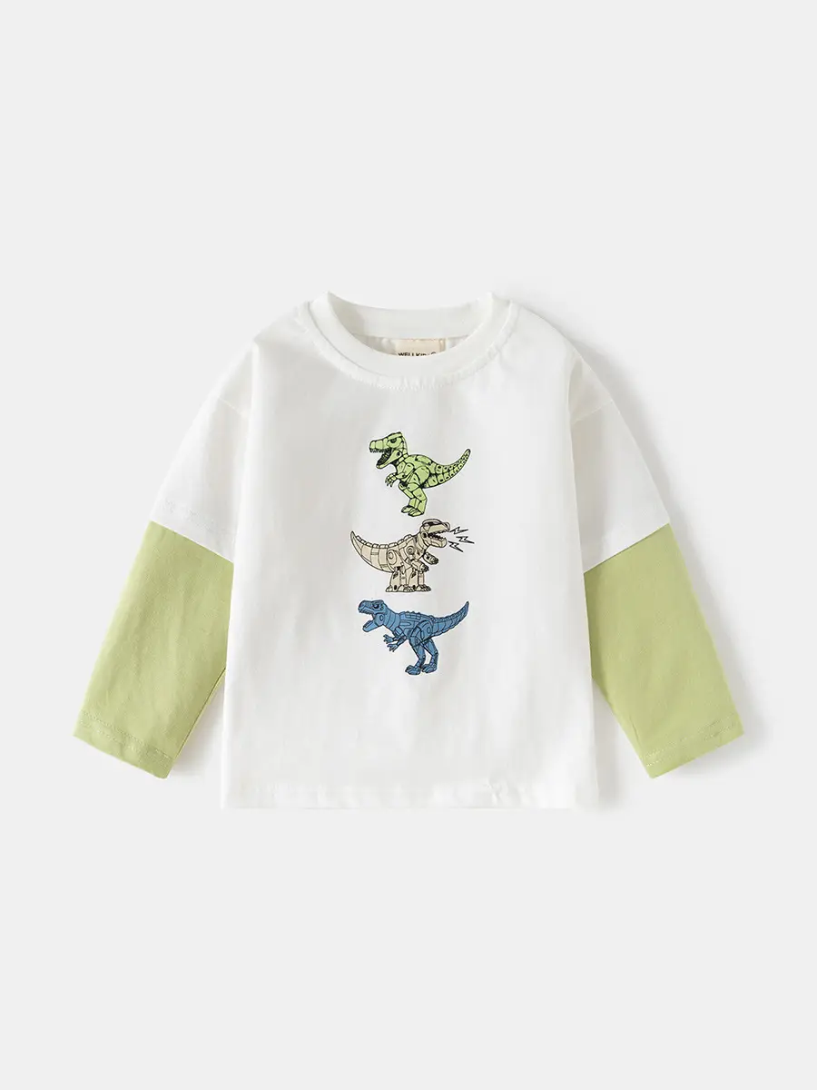 Children Grey Dinosaur Long Sleeve T-Shirt - Image 5