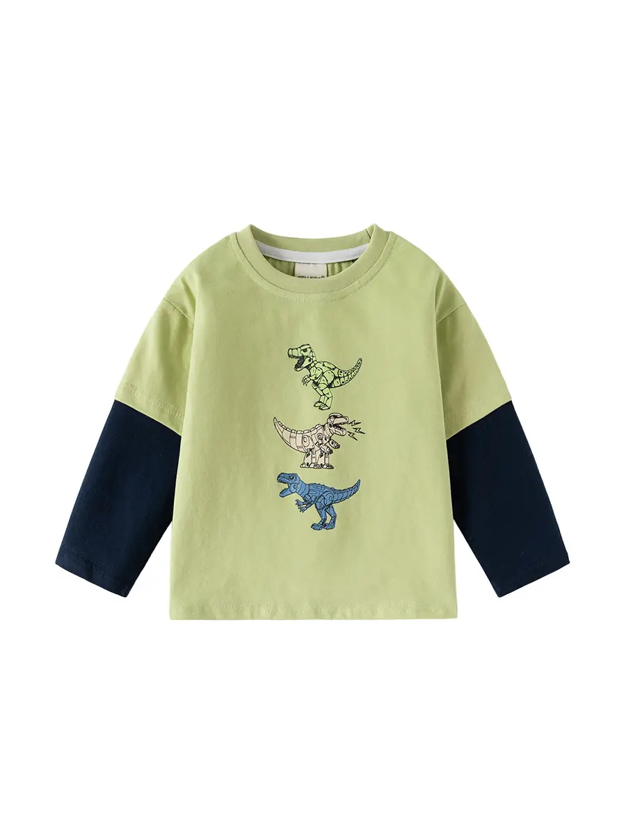Children Grey Dinosaur Long Sleeve T-Shirt - Image 8