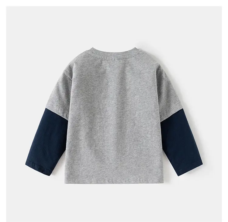 Children Grey Dinosaur Long Sleeve T-Shirt — feature 10