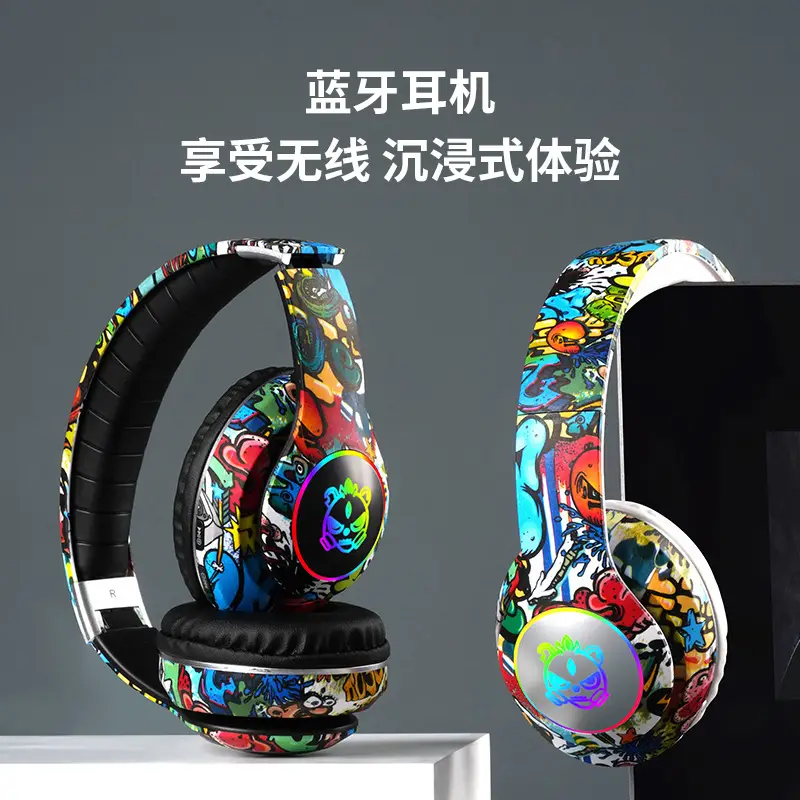 Bluetooth Headset with LED Lights & Colorful Design - Image 4