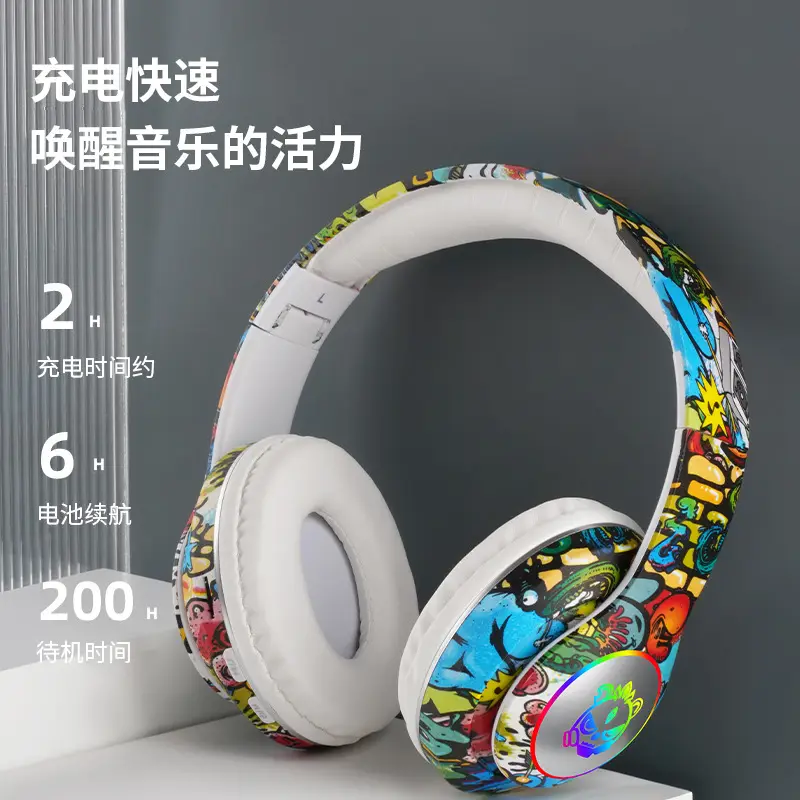 Bluetooth Headset with LED Lights & Colorful Design - Image 6