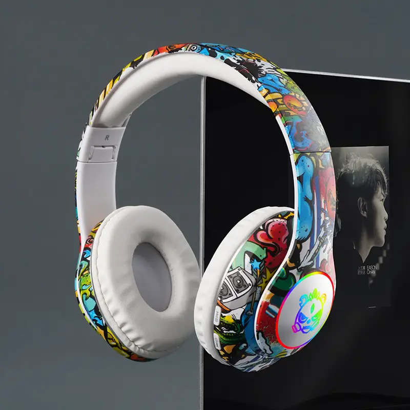 Bluetooth Headset with LED Lights & Colorful Design - Image 2