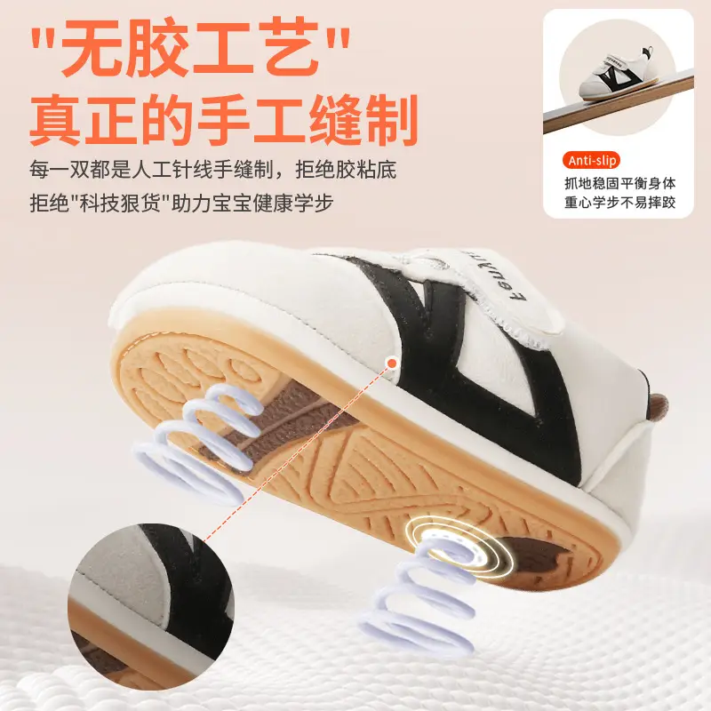 New 0 to 1 Year Old Baby Shoes Soft Sole Baby Toddler Shoes for Men 6-8-12 Months Infants and Girls Spring & Fall Models