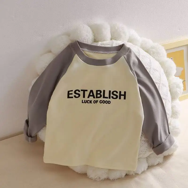 Girls Pink Sweatshirt "ESTABLISH" Print - Image 6