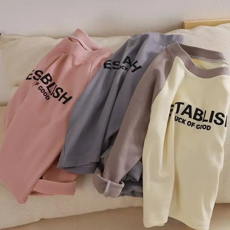 Girls Pink Sweatshirt "ESTABLISH" Print — feature 3