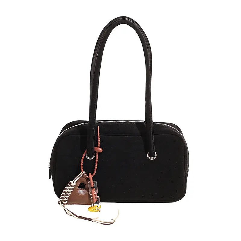 Women Suede Shoulder Bag Brown Korean Style - Image 5