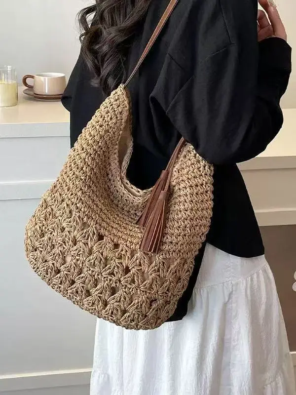 2025 Straw Shoulder Bag Women's Factory Casual Western Style - Image 4