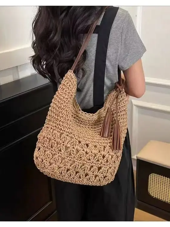 2025 Straw Shoulder Bag Women's Factory Casual Western Style - Image 5