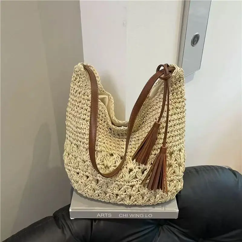2025 Straw Shoulder Bag Women's Factory Casual Western Style — feature 8
