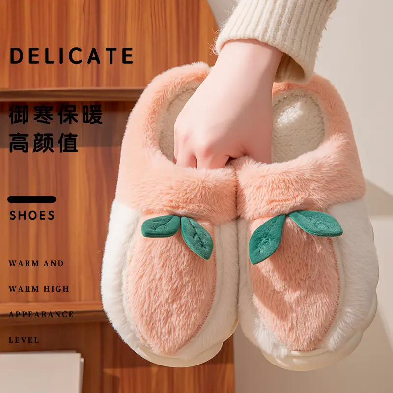 2025 Winter Cotton Fruit Slippers Grey - Image 11