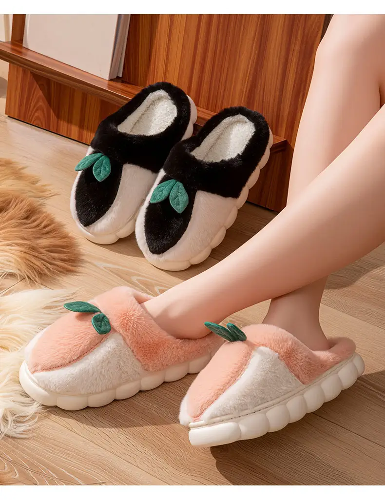 2025 Winter Cotton Fruit Slippers Grey — feature 13