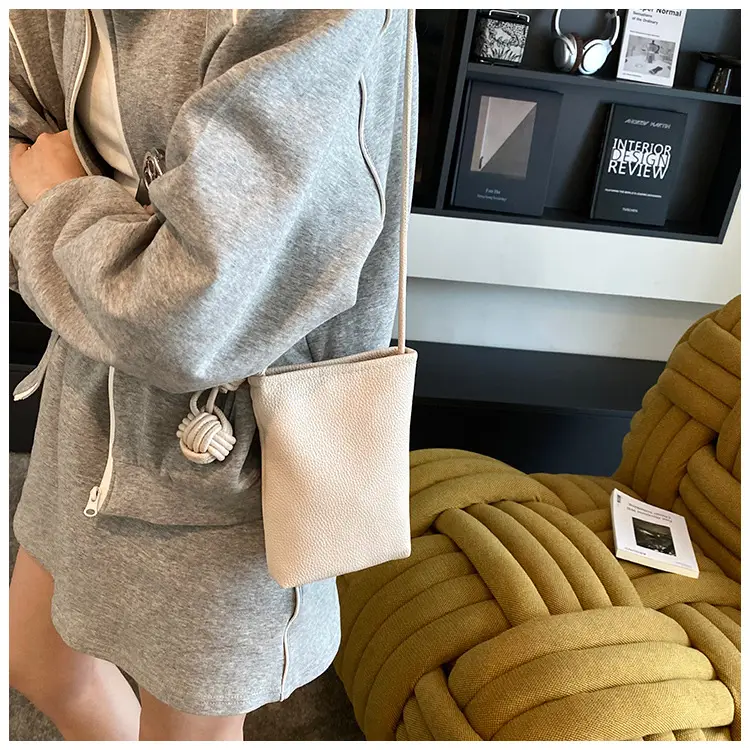 Women's Beige Knot Shoulder Bag with Crossbody Strap — feature 13
