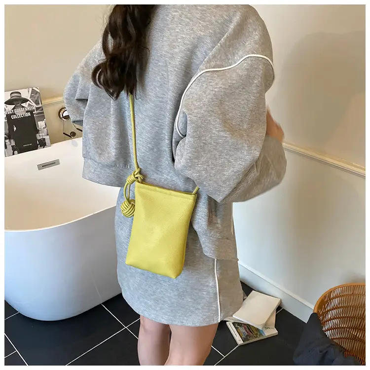 Women's Beige Knot Shoulder Bag with Crossbody Strap — feature 15