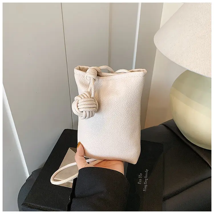 Women's Beige Knot Shoulder Bag with Crossbody Strap — feature 16