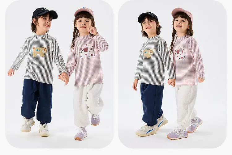 Dudujia Kids T-Shirt Long Sleeve Winter Bottoming Girls Boys — feature 12