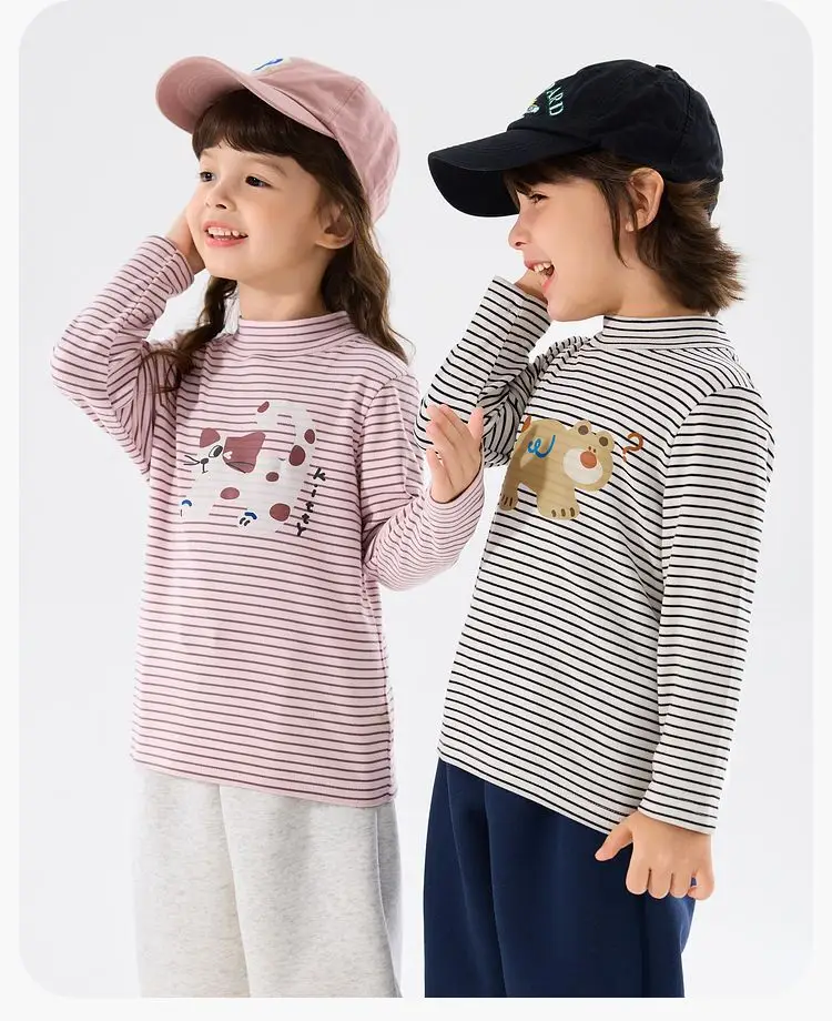 Dudujia Kids T-Shirt Long Sleeve Winter Bottoming Girls Boys — feature 13