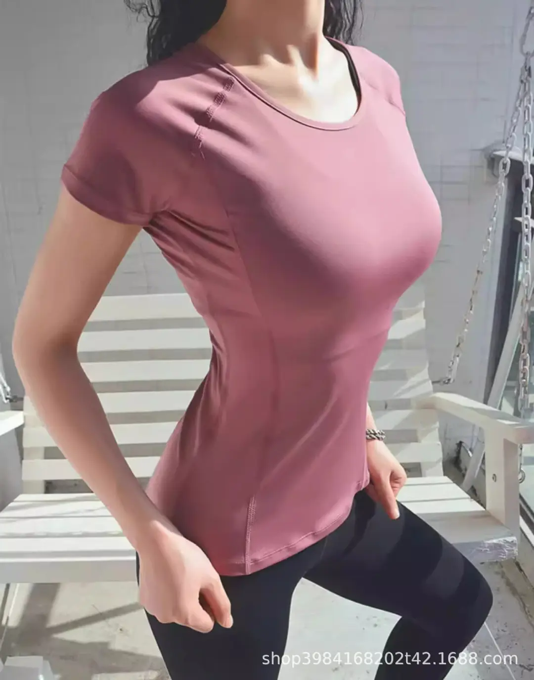 Quick-Drying Fitness Clothes for Women, Sports T-Shirts, Slimming Look Yoga Clothes, Tops, Running Beautiful Back Short-Sleeved Sports Short-Sleeved Women's Clothes — feature 17
