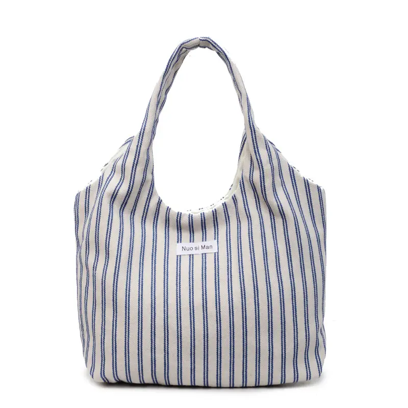 Women Striped Shoulder Bag Large Capacity Commuter - Image 2