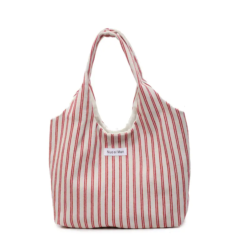 Women Striped Shoulder Bag Large Capacity Commuter - Image 3
