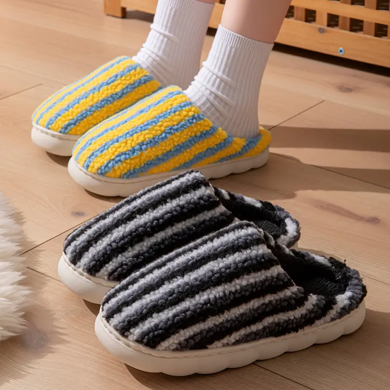 Winter Cotton Slippers for Home Use, Warm and Non-Slip, Thick-Soled Plush Home Slippers with Fleece, 2025 Popular Cotton Shoes for Women to Wear Outside - Image 8