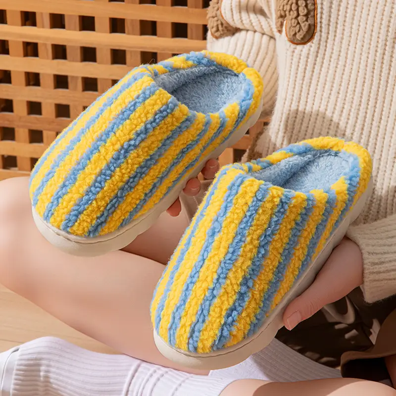 Winter Cotton Slippers for Home Use, Warm and Non-Slip, Thick-Soled Plush Home Slippers with Fleece, 2025 Popular Cotton Shoes for Women to Wear Outside - Image 9