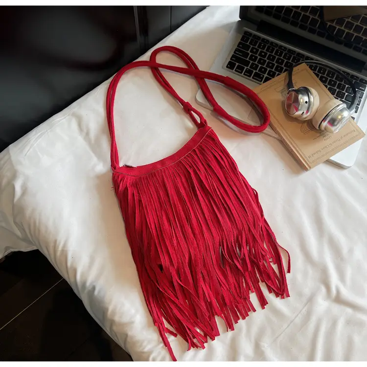 Tassel Crossbody Bag for Women Brown Leather Commuter — feature 20