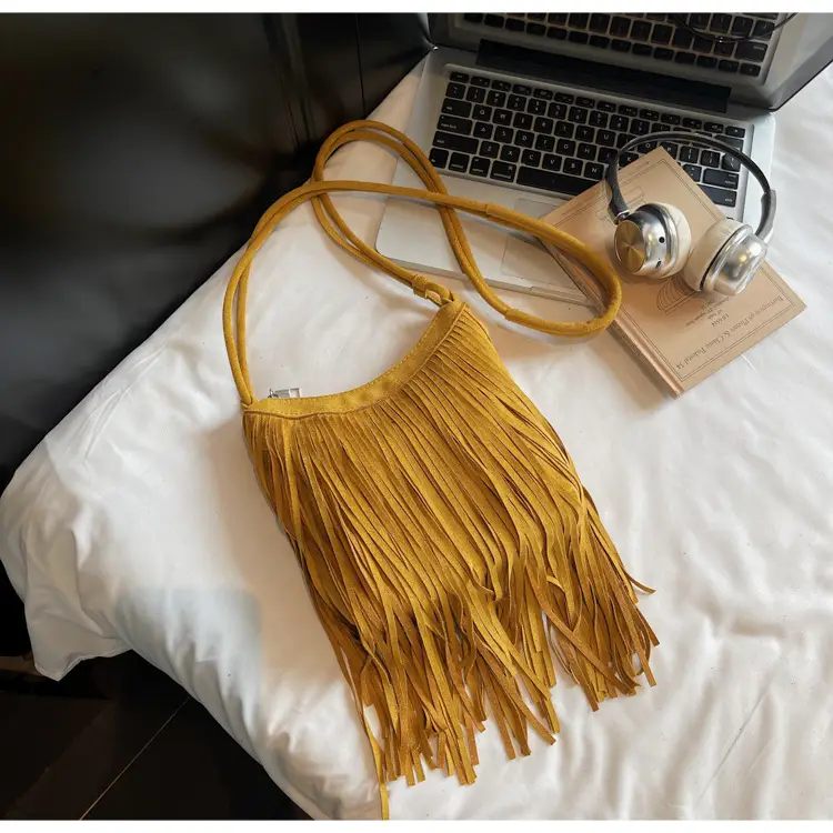 Tassel Crossbody Bag for Women Brown Leather Commuter — feature 23