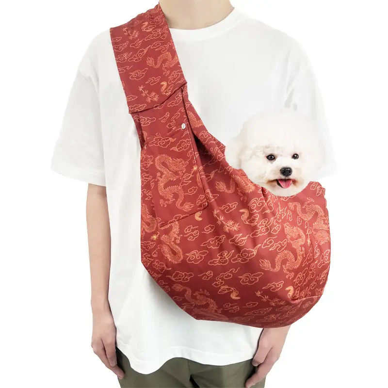 Foldable Pet Shoulder Bag Black White Checkerboard - Image 5