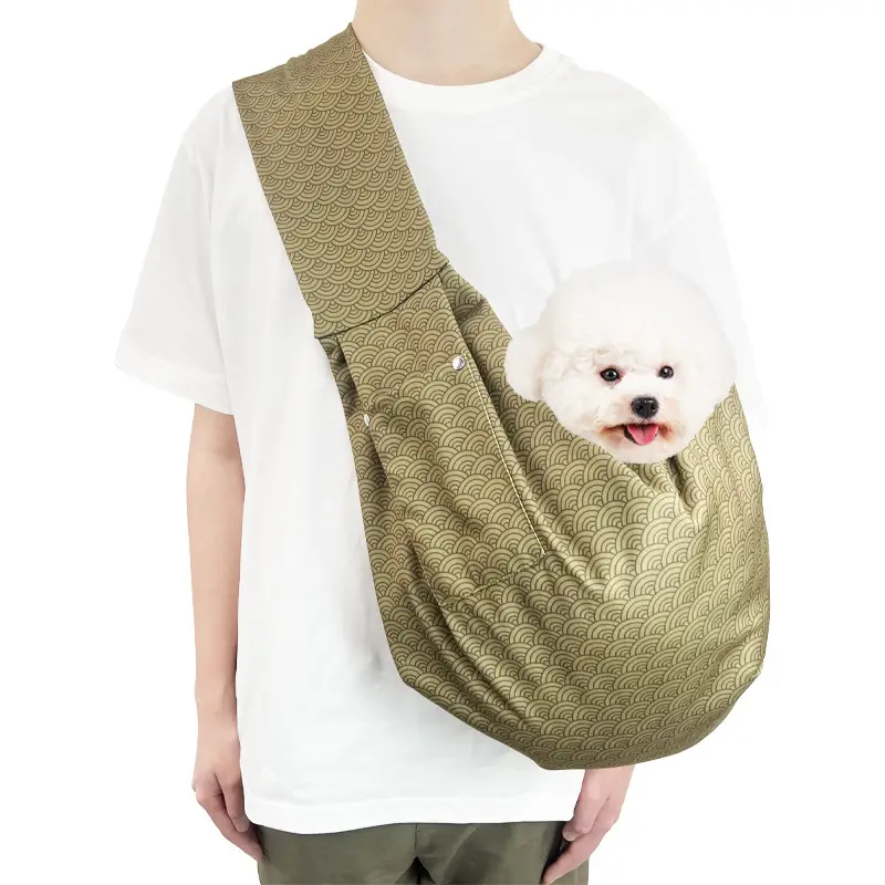 Foldable Pet Shoulder Bag Black White Checkerboard - Image 6