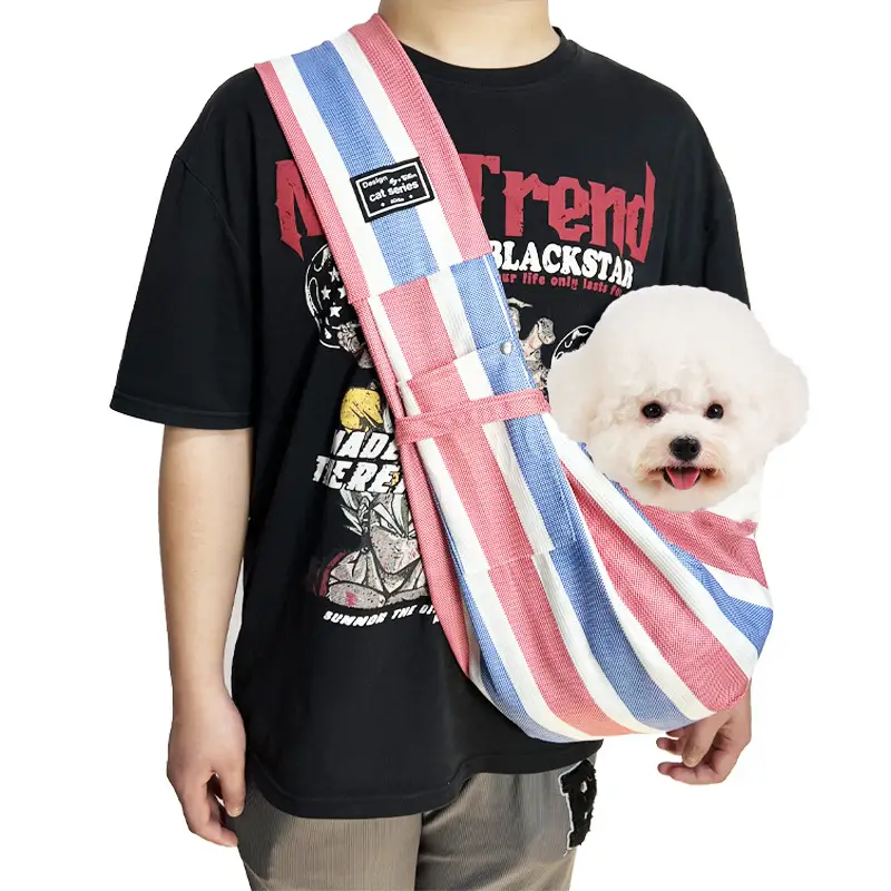 Foldable Pet Shoulder Bag Black White Checkerboard - Image 8
