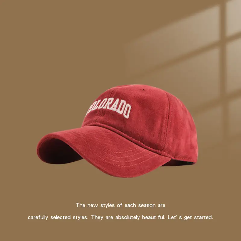 Men Red Colorado Baseball Cap 2024 Wide Brim - Image 3