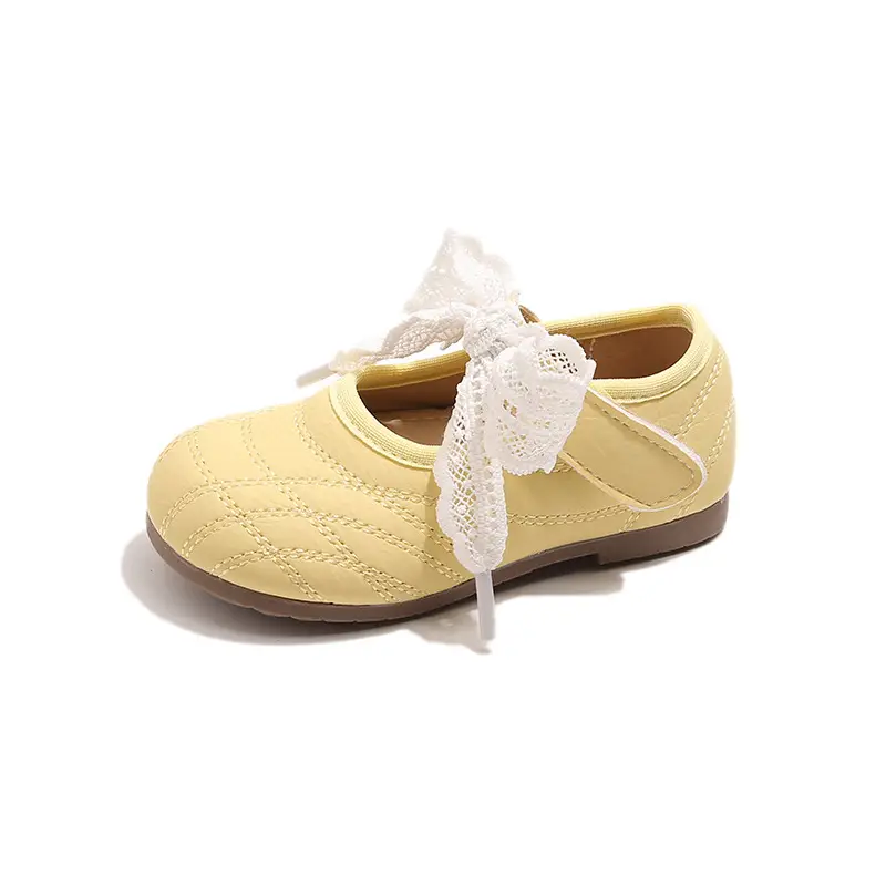 2025 Baby Round Toe Leather Shoes with Bow