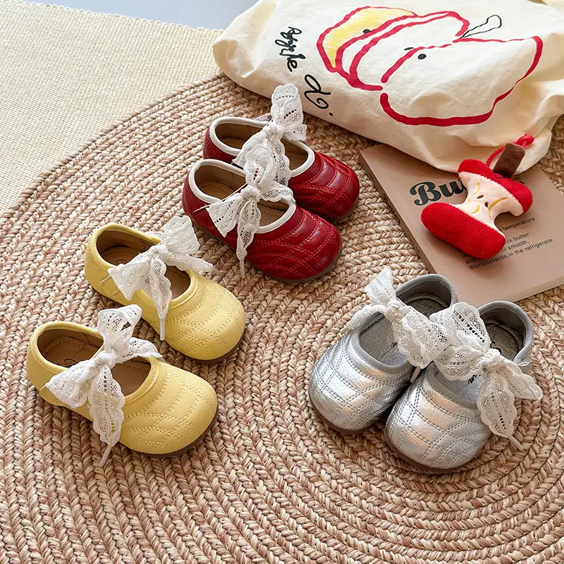2025 Baby Round Toe Leather Shoes with Bow — feature 1