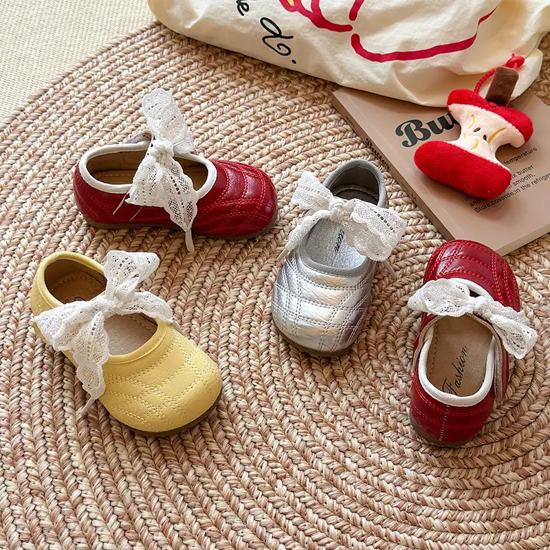 2025 Baby Round Toe Leather Shoes with Bow — feature 2