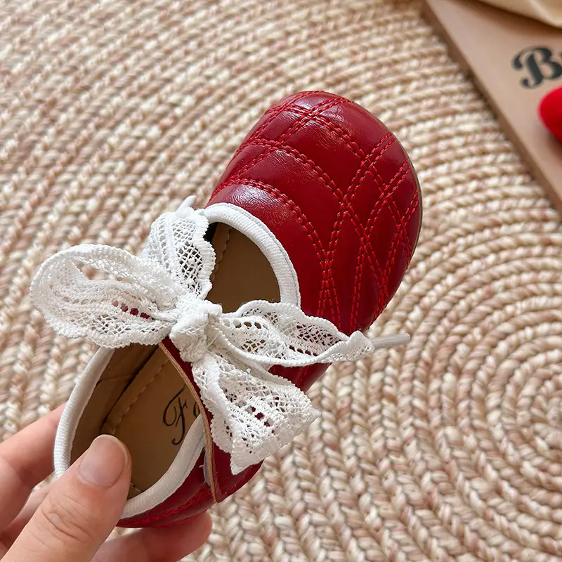 2025 Baby Round Toe Leather Shoes with Bow — feature 3