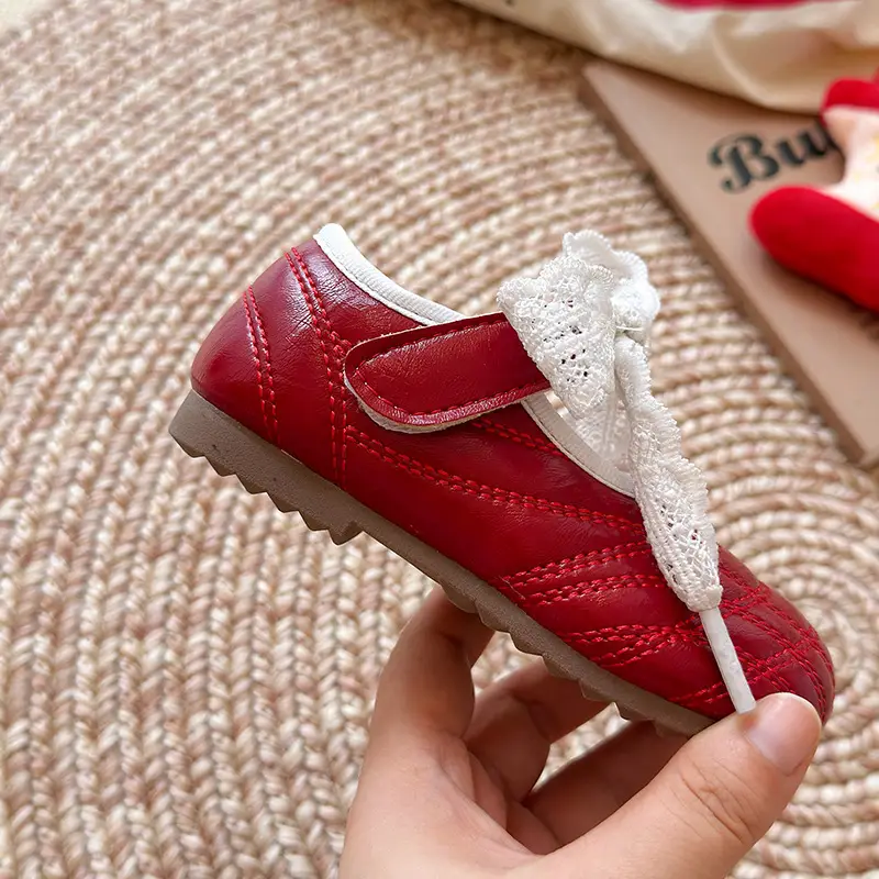 2025 Baby Round Toe Leather Shoes with Bow — feature 4